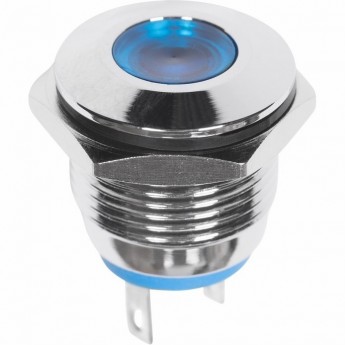 Индикатор металл REXANT LED 16 12В подсветка синяя Индикатор металл REXANT LED 16 12В подсветка синяя