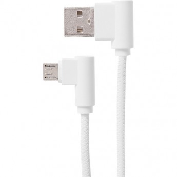 Кабель REXANT USB-A – micro USB, 0,5А, 1м, белый, шнур soft touch, угловые разъемы Кабель REXANT USB-A – micro USB, 0,5А, 1м, белый, шнур soft touch, угловые разъемы