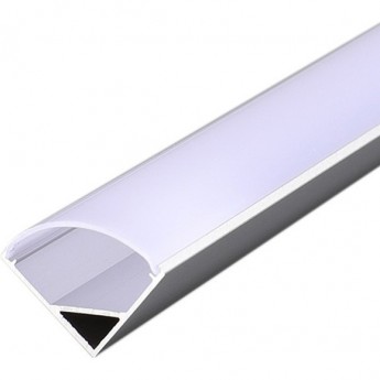 Комплект углового алюминиевого профиля REXANT с рассеивателем, 16х16мм, 2м Комплект углового алюминиевого профиля REXANT с рассеивателем, 16х16мм, 2м