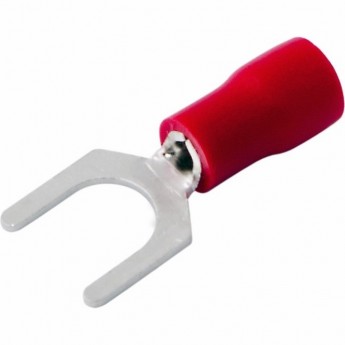 Наконечник вилочный REXANT 6.5 мм 0.5-1.5 мм² изолированный красный Наконечник вилочный REXANT 6.5 мм 0.5-1.5 мм² изолированный красный