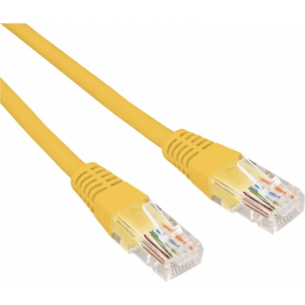 Патч-корд REXANT U/UTP 5e, RJ45-RJ45, неэкранированный, 26AWG, LSZH, желтый, 1.5 м