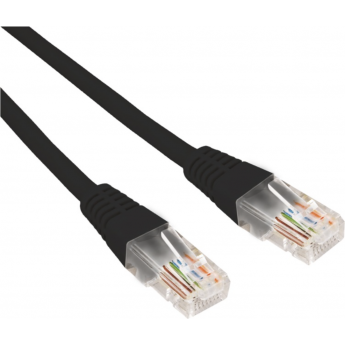 Патч-корд REXANT U/UTP 6, RJ45-RJ45, неэкранированный, 26AWG, LSZH, черный, 0.5 м
