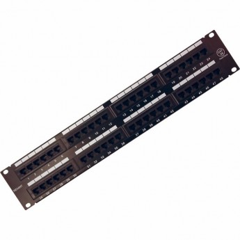 Патч-панель REXANT 19" 2U 48 портов RJ-45 UTP неэкранированная