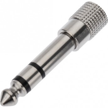 Переходник REXANT 6,3 мм стерео штекер - 3.5 мм стерео гнездо, металл