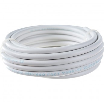 Провод REXANT ПВС 2x1.0 мм² соединительный белый 5 м Провод REXANT ПВС 2x1.0 мм² соединительный белый 5 м