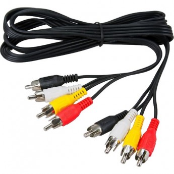 Шнур REXANT 4 RCA - 4 RCA, 1,5м, черный Шнур REXANT 4 RCA - 4 RCA, 1,5м, черный