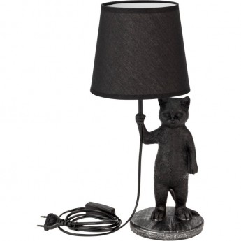 Светильник декоративный настольный REXANT МОБИ "КОТ С ЗОНТОМ" с цоколем Е14 40 Вт черный Светильник декоративный настольный REXANT МОБИ "КОТ С ЗОНТОМ" с цоколем Е14 40 Вт черный